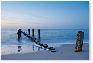 Allein am Strand - PVC-Poster