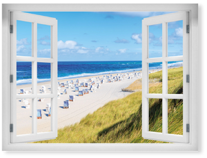 Sylt Blick aus dem Fenster  - Premium Poster