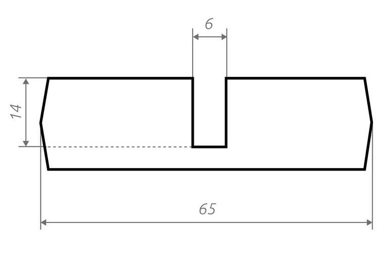 Edelstahl Tischaufsteller für Acrylbilder gerade Form