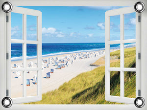 Sylt Blick aus dem Fenster  - PVC-Poster